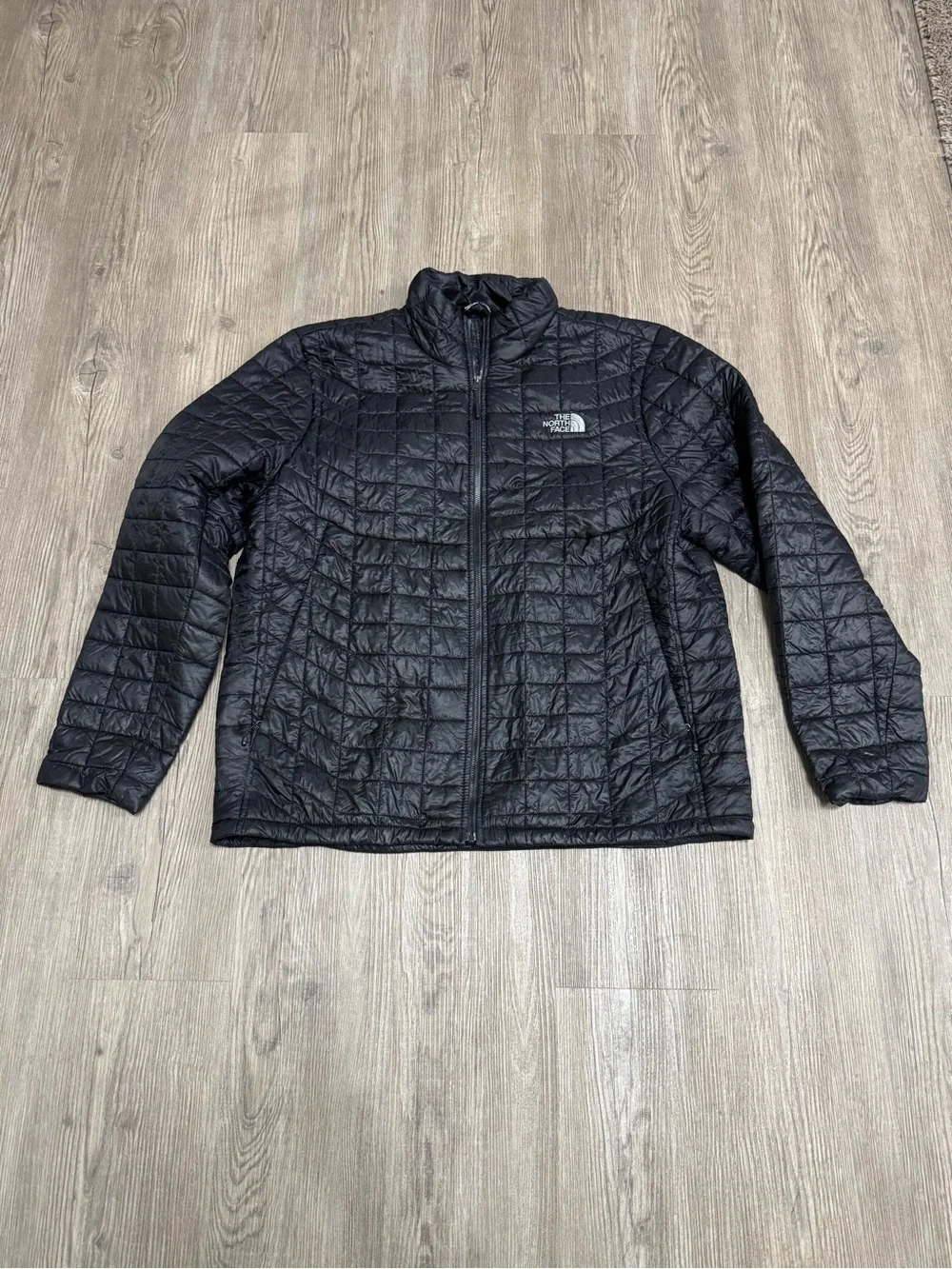 North Face Thermoball Puffer Jacket XL Black Quilted Full Zip Preppy Outdoor Men
